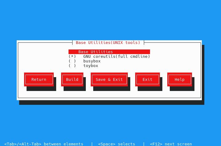 Exos UNIX tools selection